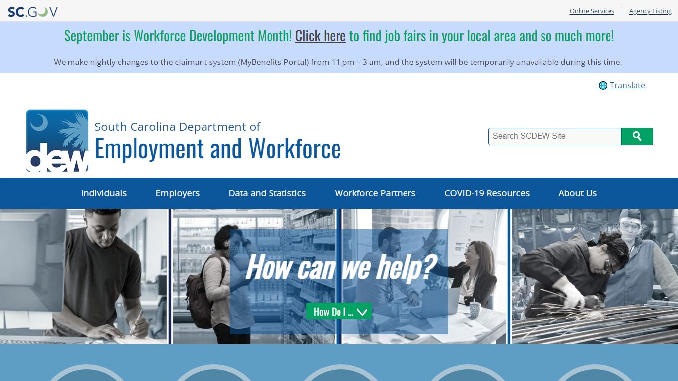 Home | SC Department of Employment and Workforce
